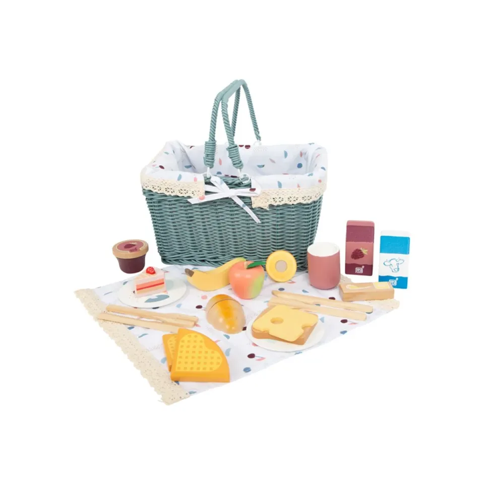 Coș de picnic Small Foot cu accesorii