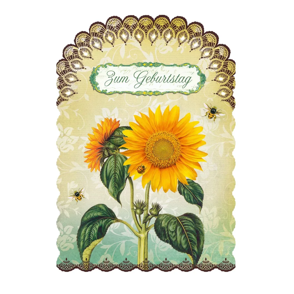 Card Gespaensterwald, Romantique, floarea-soarelui