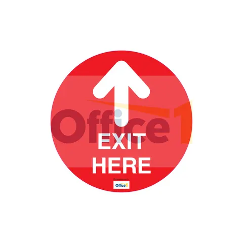 Autocolant pentru podea Exit Here, 30 x 30 cm