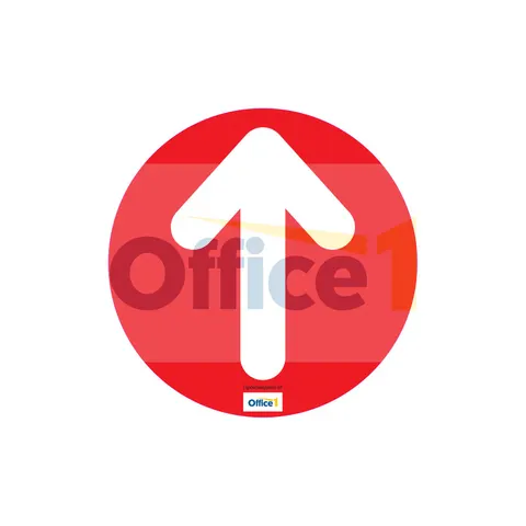 Sticker Pardoseală Săgeată, roșu, ø 30 cm