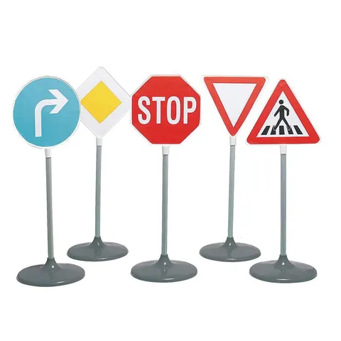 Set de 10 indicatoare rutiere pentru siguranța în trafic, 126 cm