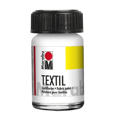 Marabu Vopsea textilă, 15 ml, 070, alb