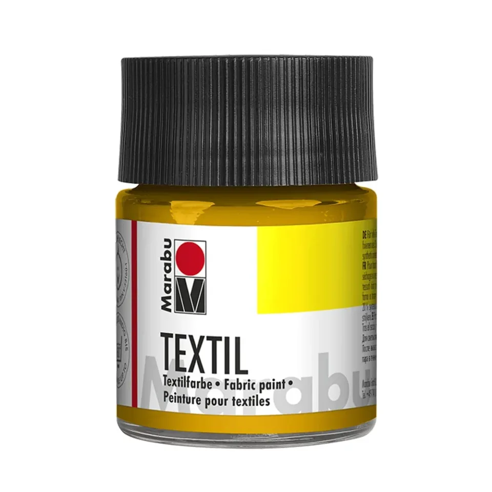Marabu Vopsea textilă, galben mediu, 50 ml, 021