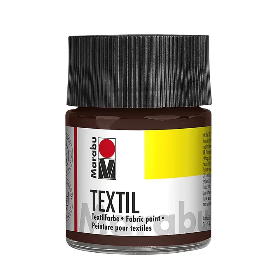 Marabu Vopsea textilă, maro închis, 50 ml, 045