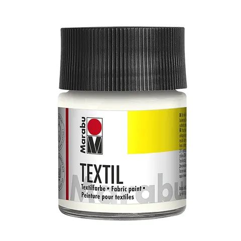 Marabu Vopsea textilă, alb, 50 ml, 070