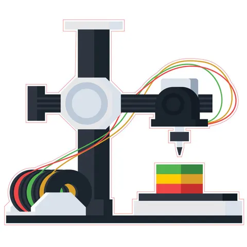 Etichetă STEM, Design și Prototipare 3D, Set A5, 50 cm, Etichetă 5