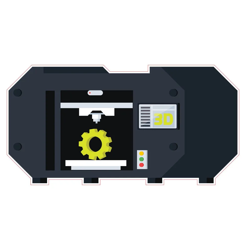 Autocolant STEM, Design și Prototipare 3D, Set A5, 50 cm, Autocolant 7
