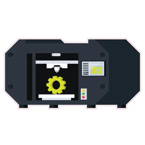 Autocolant STEM, Design și Prototipare 3D, Set A5, 50 cm, Autocolant 7
