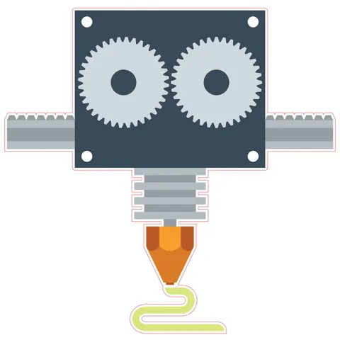Sticker STEM, Design și prototipare 3D, set A7, 50 cm, sticker 4