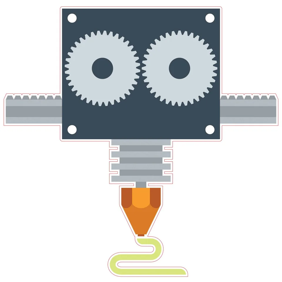 Sticker STEM, Design și prototipare 3D, set A7, 50 cm, sticker 4