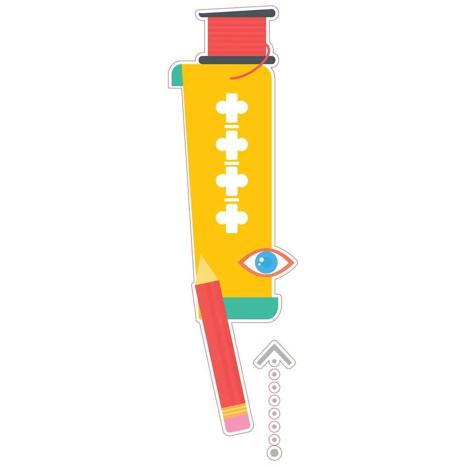 Sticker STEM, Design și Prototipare 3D, set A9, 50 cm, sticker 2