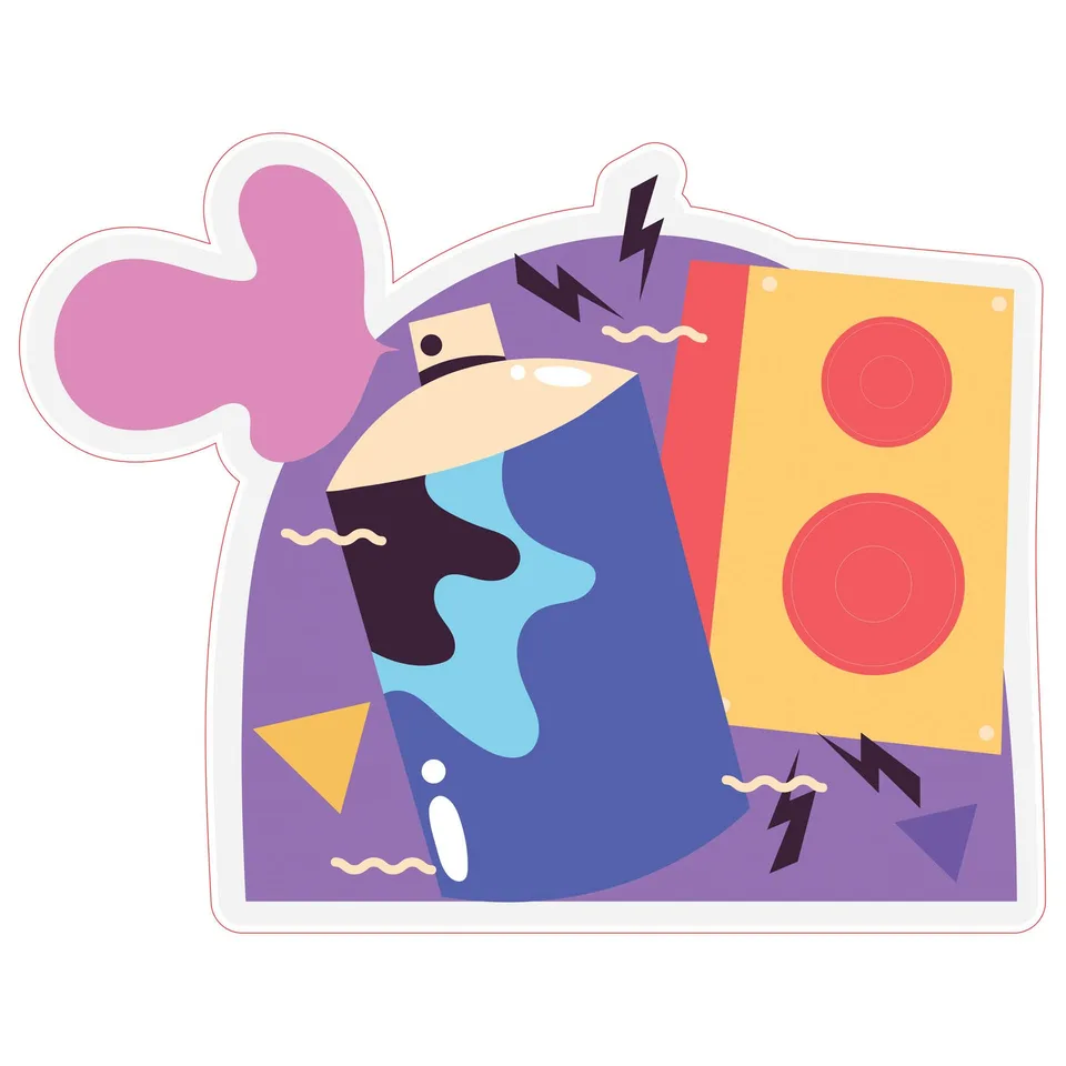 Sticker STEM, Sala de arte digitale, set B8, 50 cm, sticker 2