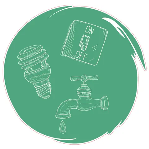 Sticker STEM, Tehnologii verzi și dezvoltare durabilă, set C8, 50 cm, sticker 2