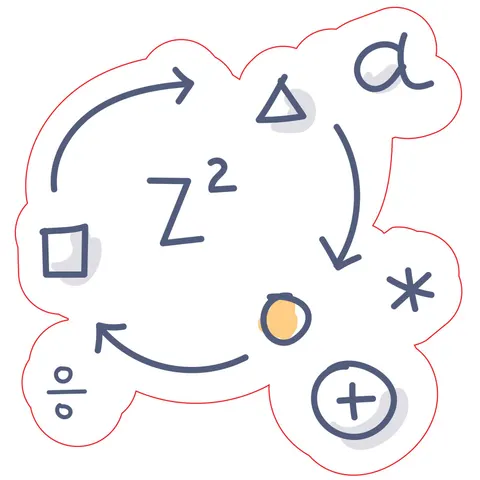 Sticker STEM, Matematică și Informatică - Matematică, set D4, 50 cm, sticker 3
