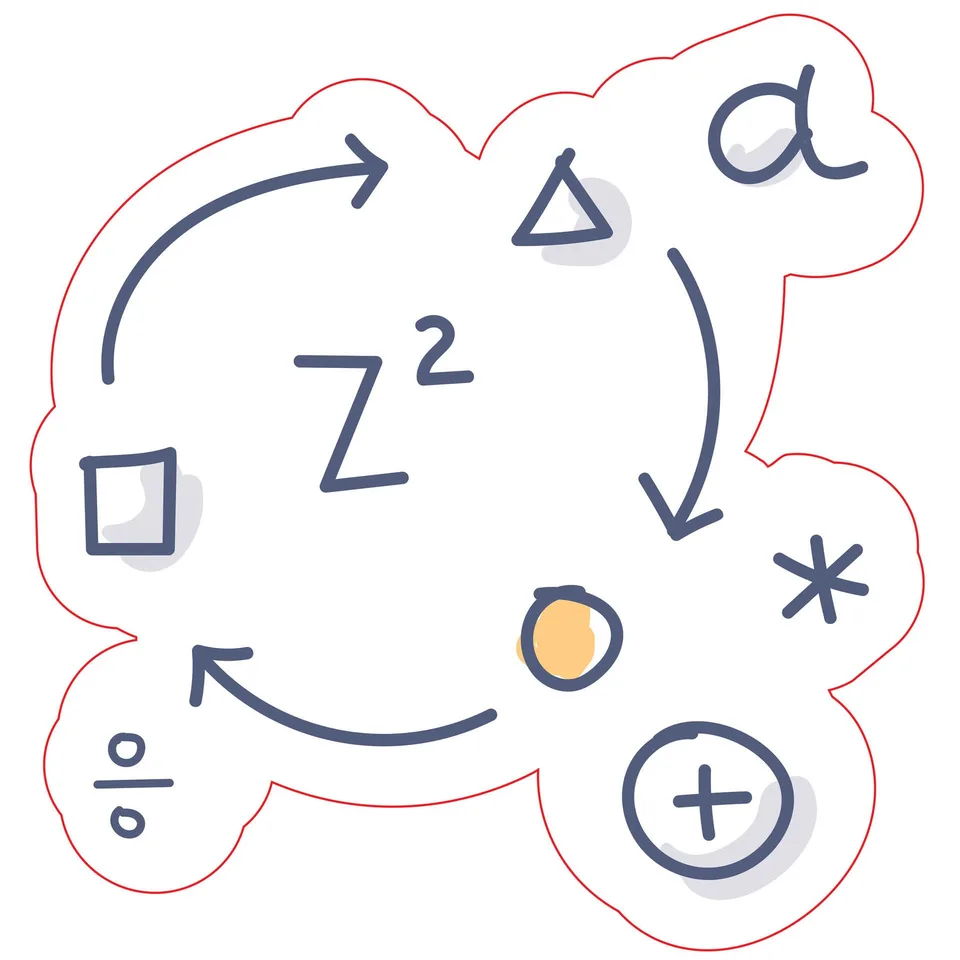 Sticker STEM, Matematică și Informatică - Matematică, set D4, 50 cm, sticker 3