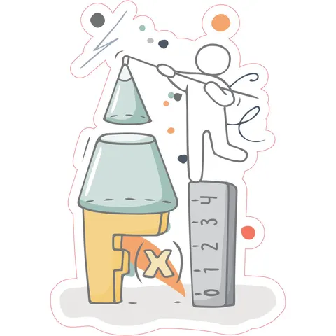 Autocolant STEM, Matematică și Informatică – Matematică, set D5, 50 cm, autocolant 5