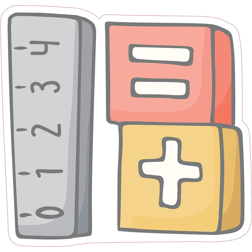 Sticker STEM, Matematică și informatică – Matematică, set D5, 50 cm, sticker 10