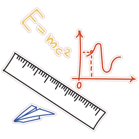 Sticker STEM, Matematică și Informatică - Matematică, Set D6, 50 cm, Sticker 8