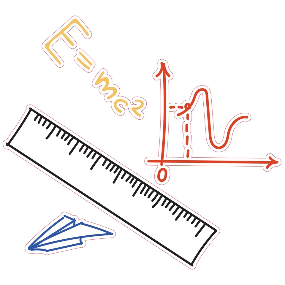 Sticker STEM, Matematică și Informatică - Matematică, Set D6, 50 cm, Sticker 8