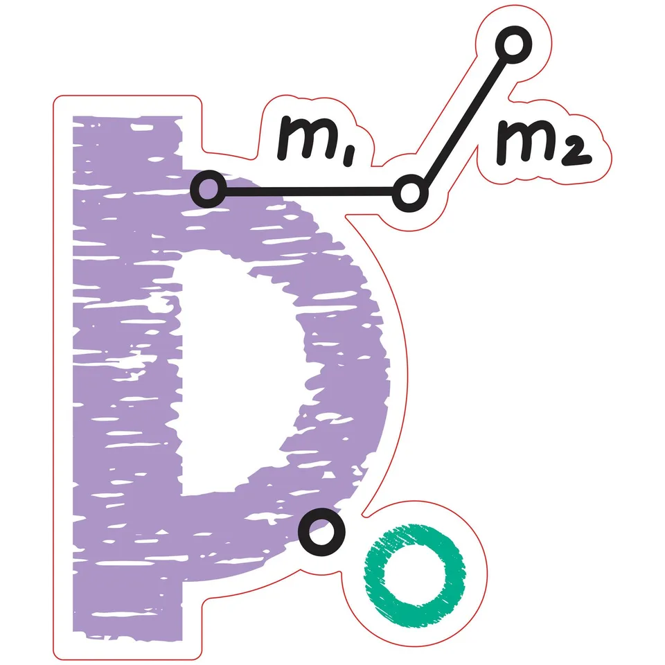 Sticker STEM, Matematică și informatică - Matematică, set D7, 50 cm, sticker 8