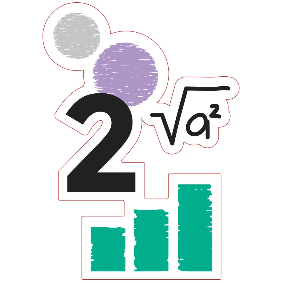 Sticker STEM, Matematică și Informatică - Matematică, Set D7, 50 cm, Sticker 9