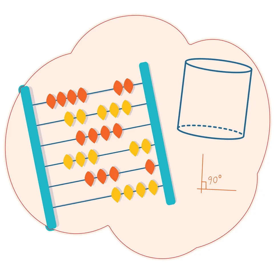 Autocolant STEM, Matematică și Informatică - Matematică, set D10, 50 cm, autocolant 8
