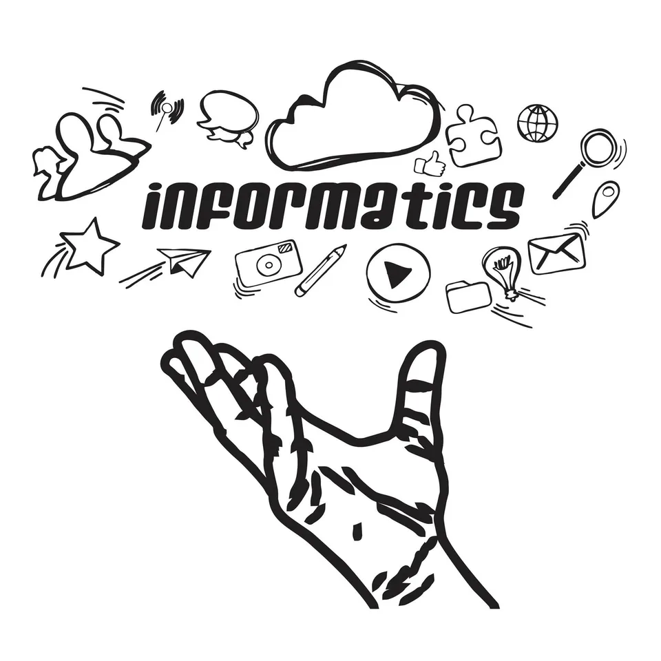 Autocolant STEM, Matematică și Informatică - Informatică, set E5, 50 cm, autocolant 1
