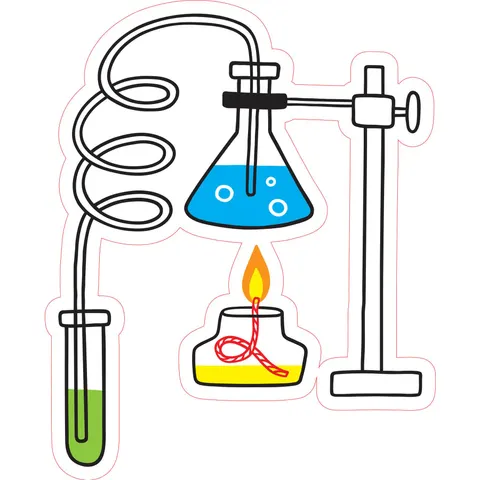 Abțibild STEM, Științe Naturale - Chimie, Set H5, 50 cm, Abțibild 6