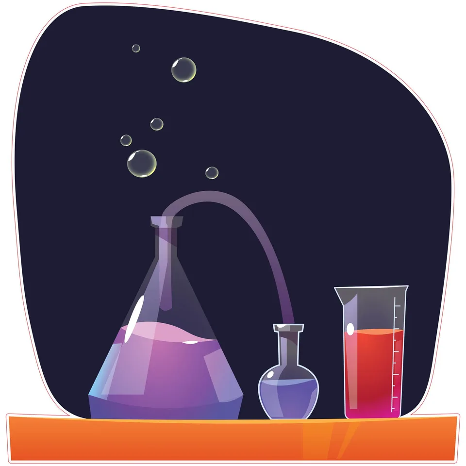 Sticker STEM, Științe Naturale – Chimie, Set H9, 50 cm, Sticker 8