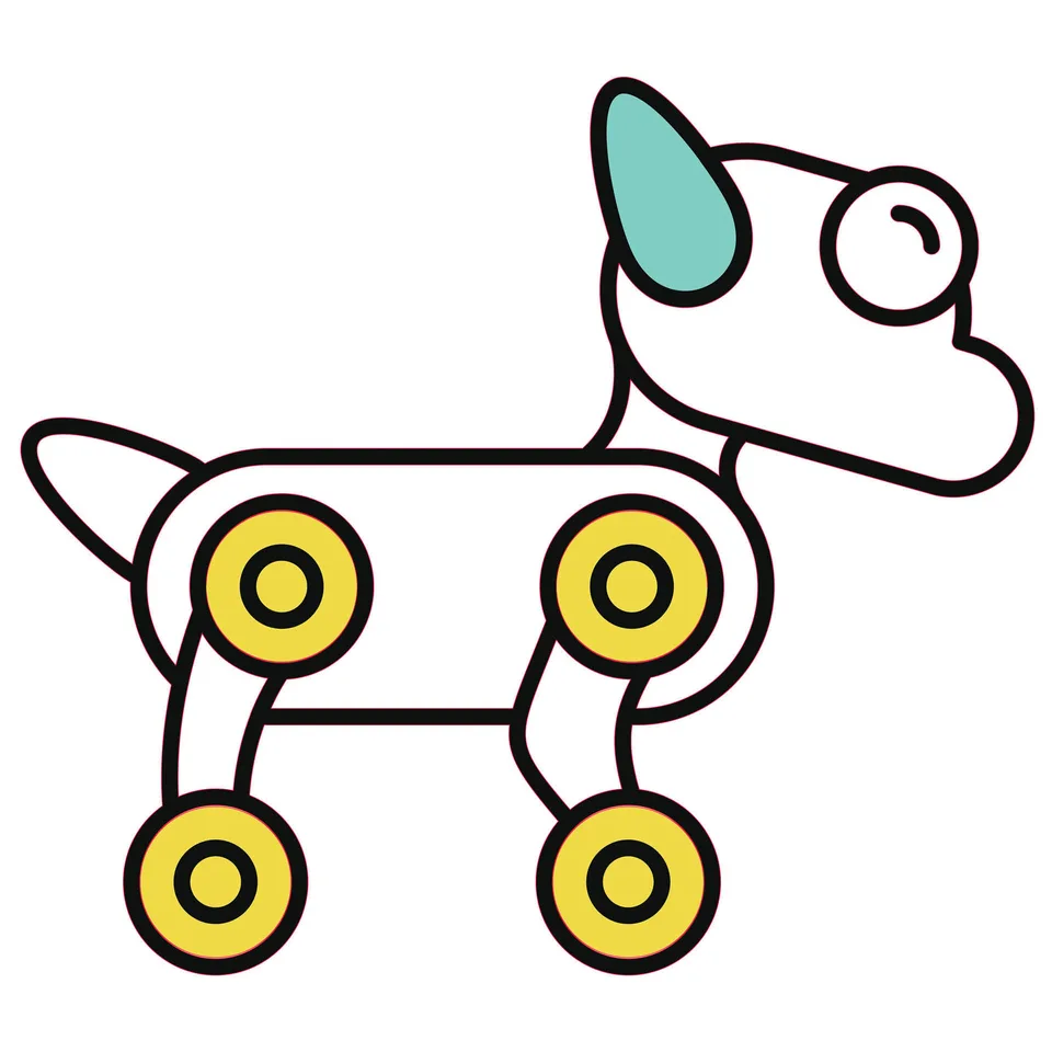 Autocolant STEM, robotică și sisteme cibernetice-fizice, set I2, 50 cm, autocolant 7