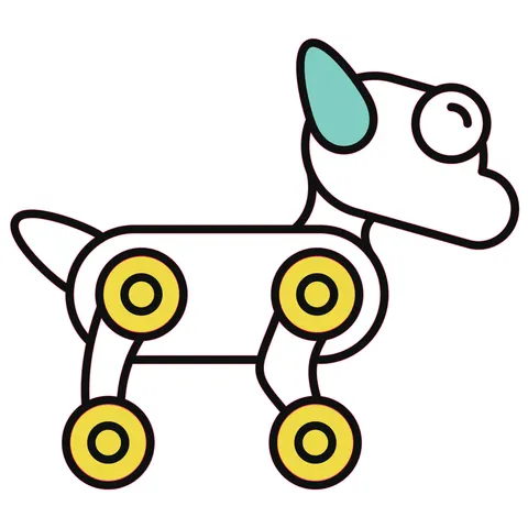 Autocolant STEM, robotică și sisteme cibernetice-fizice, set I2, 50 cm, autocolant 7