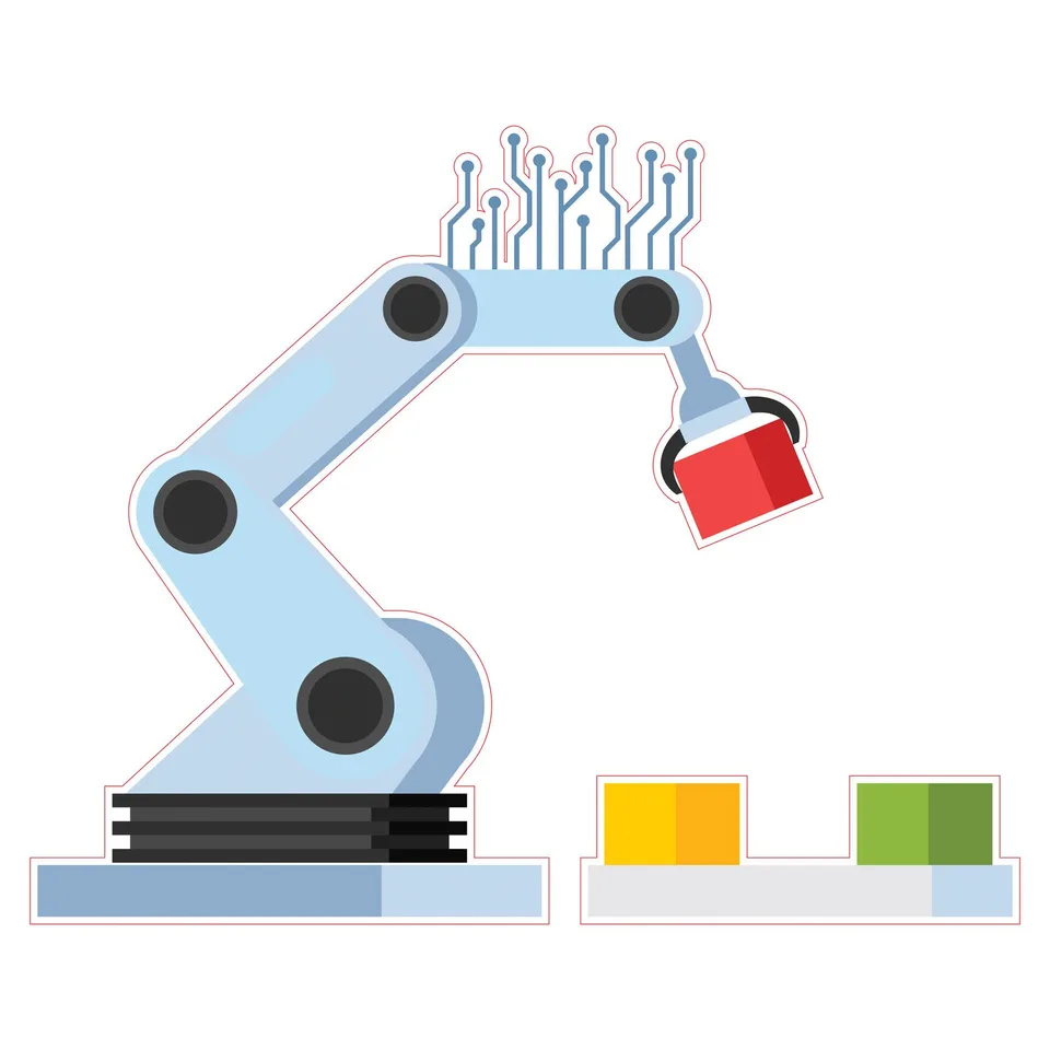Autocolant STEM, Robotică și Sisteme Ciber-Fizice, set I4, 50 cm, autocolant 8