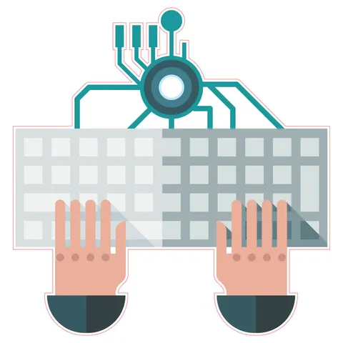 Sticker STEM, robotică și sisteme cibernetice-fizice, set I7, 50 cm, sticker 7