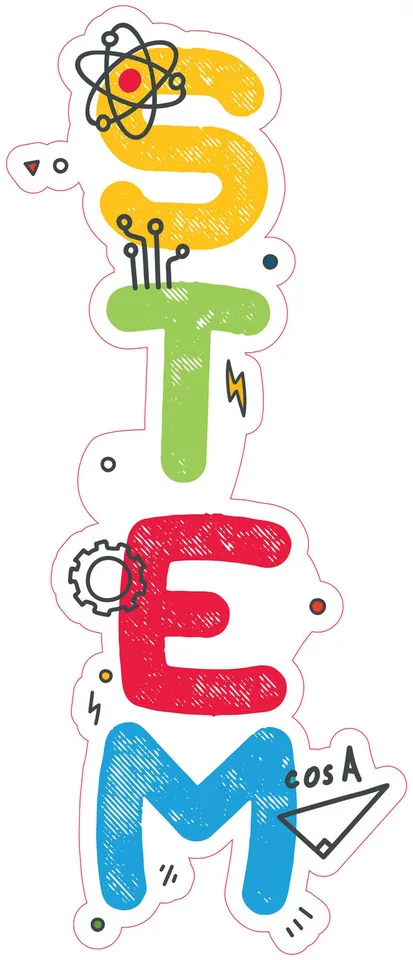Sticker STEM, Intrare Zonă STEM, set J1, 50 cm, sticker 2