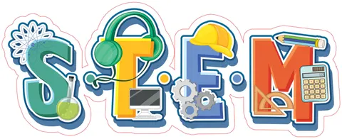 Sticker STEM, Intrarea în zona STEM, set J1, 50 cm, sticker 3