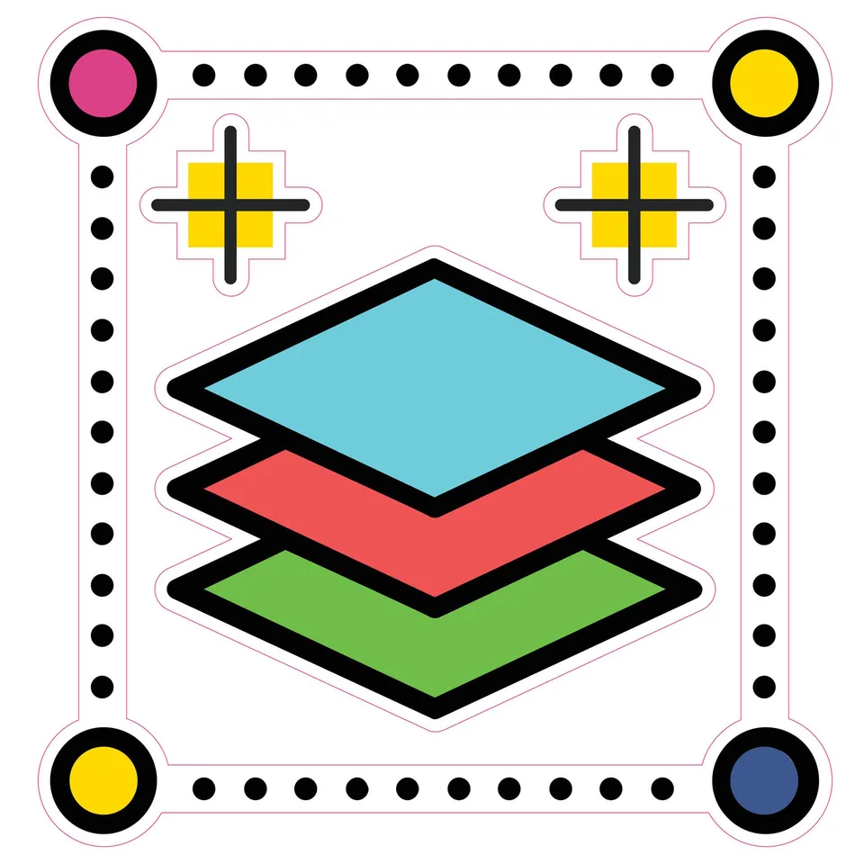 Sticker STEM, Design și Prototipare 3D, set A1, 80 cm, sticker 10