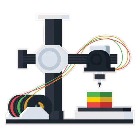 Autocolant STEM, Design și Prototipare 3D, set A5, 80 cm, autocolant 5