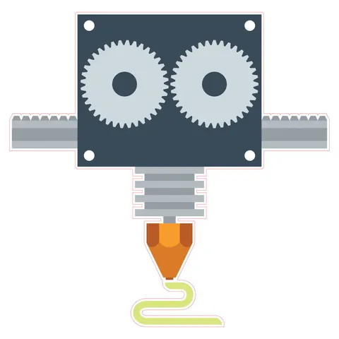 Sticker STEM, Design și Prototipare 3D, set A7, 80 cm, sticker 4