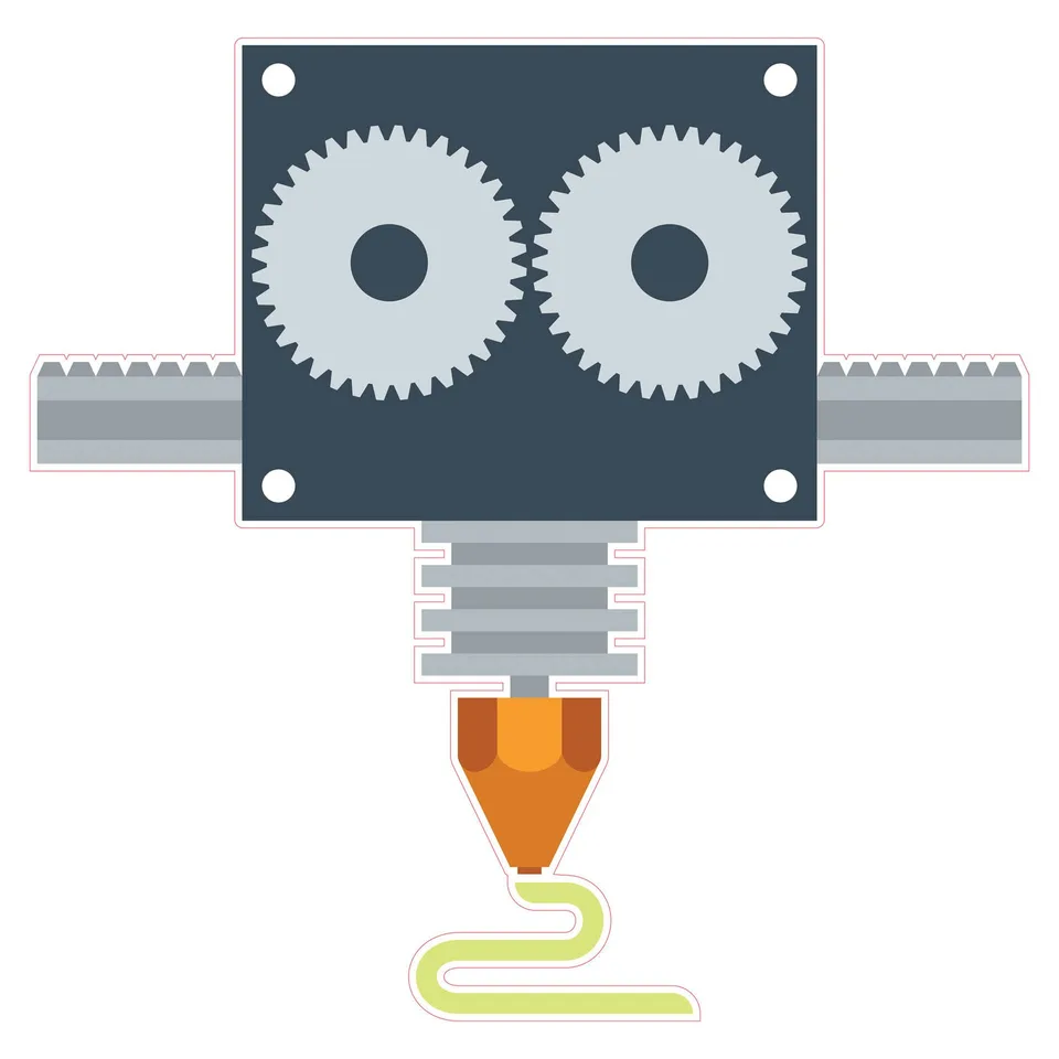 Sticker STEM, Design și Prototipare 3D, set A7, 80 cm, sticker 4