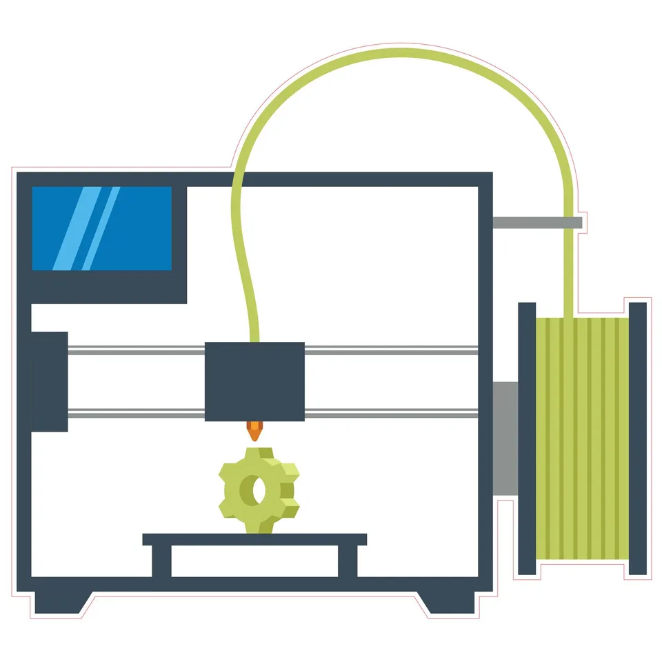 Sticker STEM, Design și Prototipare 3D, set A7, 80 cm, sticker 7