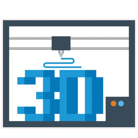 Sticker STEM, Design și Prototipare 3D, set A7, 80 cm, sticker 8