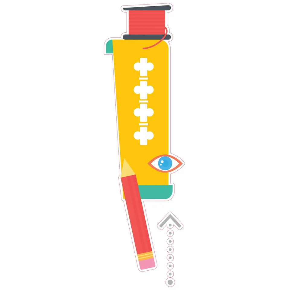 STEM Autocolant, Design și Prototipare 3D, set A9, 80 cm, autocolant 2