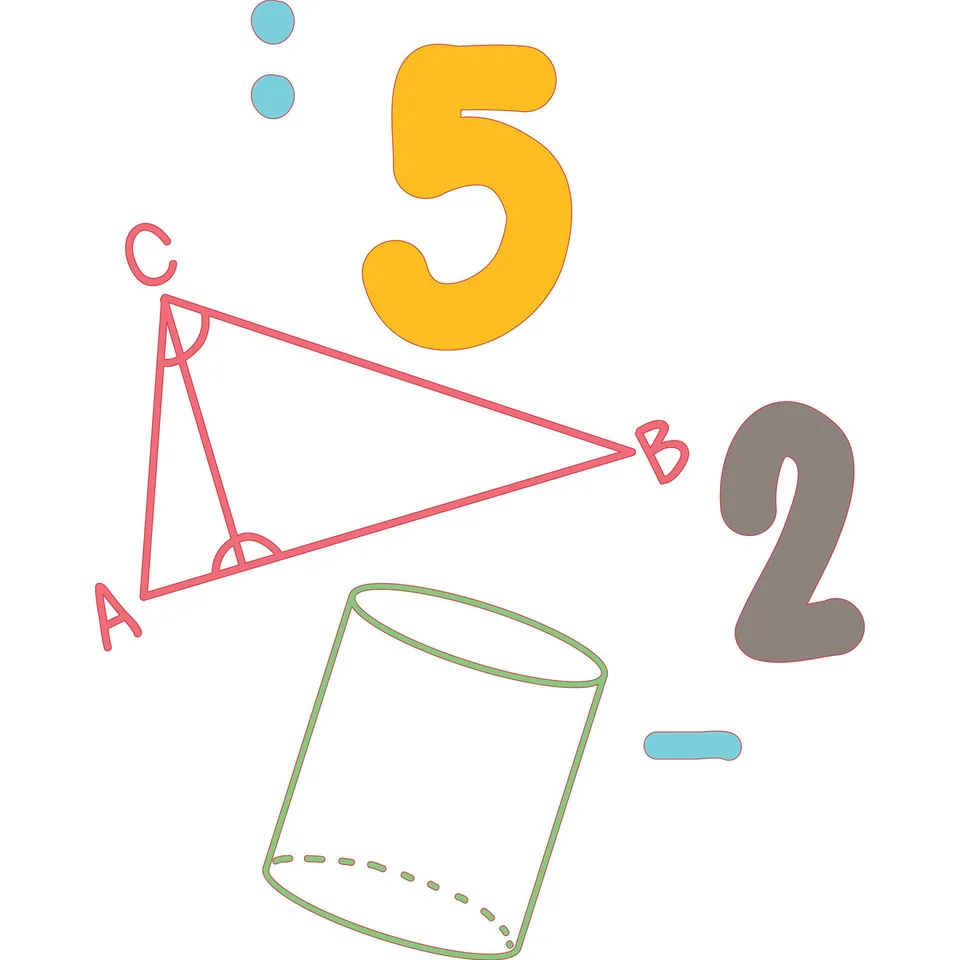 Sticker STEM, Matematică și Informatică – Matematică, Set D3, 80 cm, Sticker 4