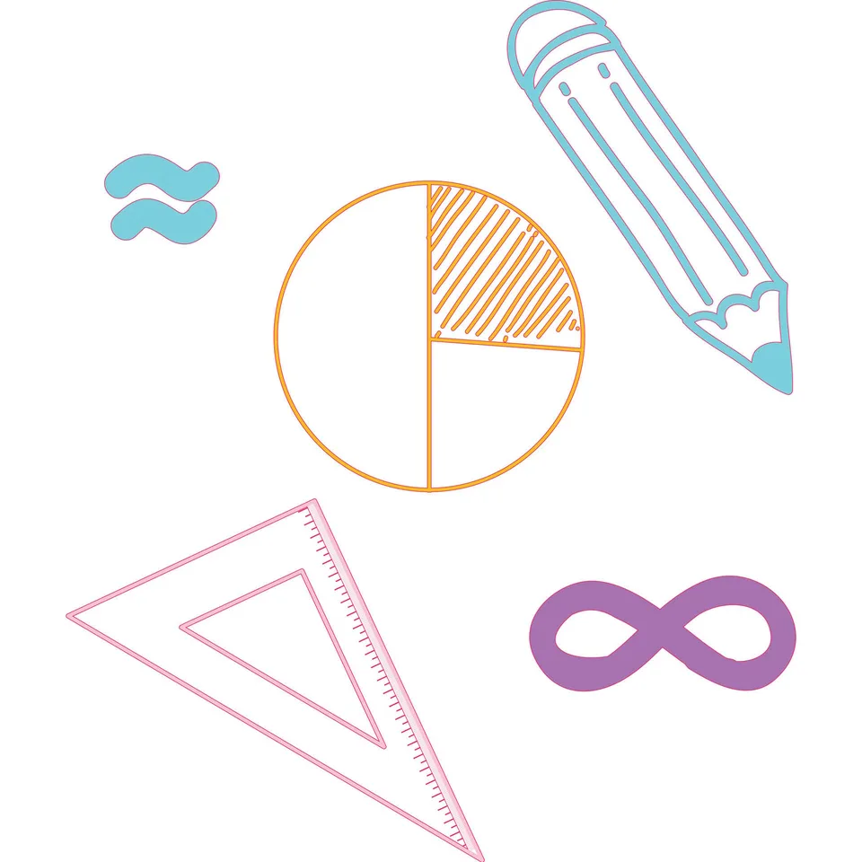 Sticker STEM, Matematică și Informatică - Matematică, set D3, 80 cm, sticker 5