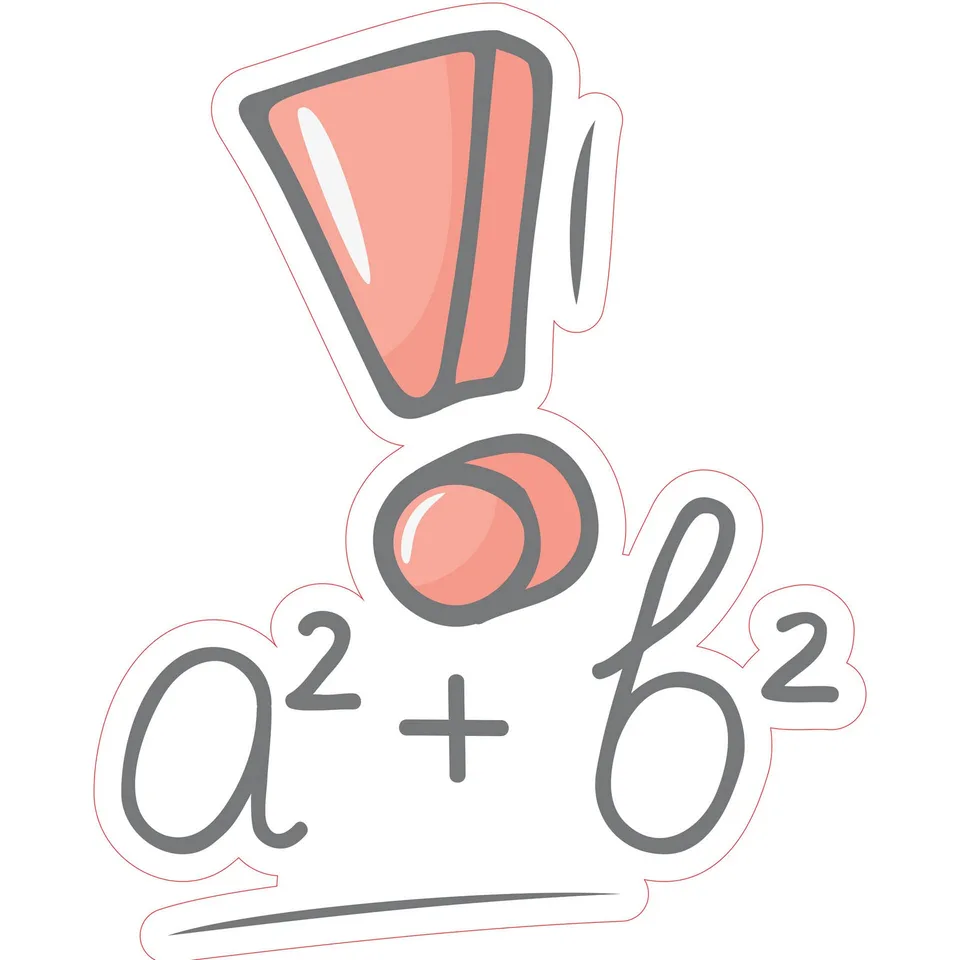 Autocolant STEM, Matematică și Informatică - Matematică, Set D5, 80 cm, Autocolant 9