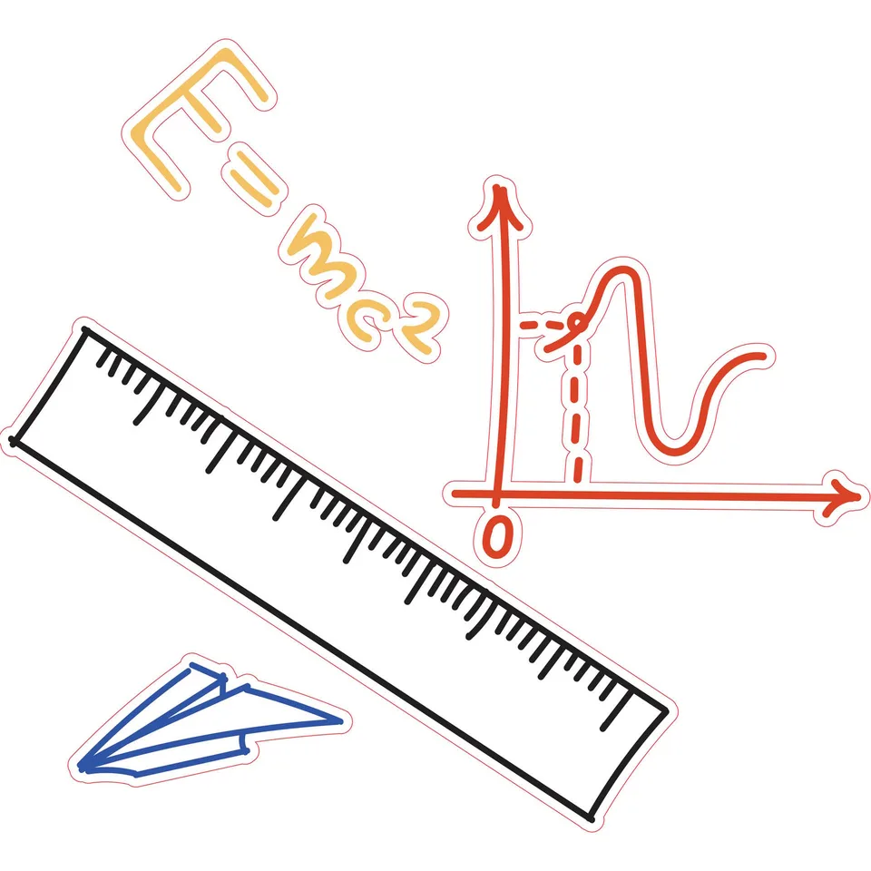 Sticker STEM, Matematică și Informatică - Matematică, set D6, 80 cm, sticker 8