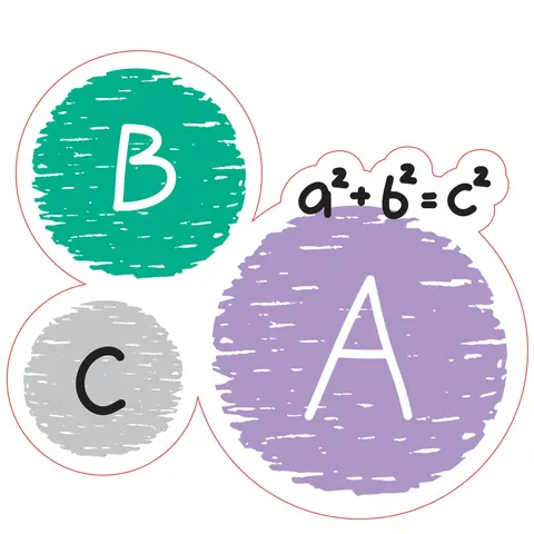 Sticker STEM, Matematică și informatică - Matematică, set D7, 80 cm, sticker 3