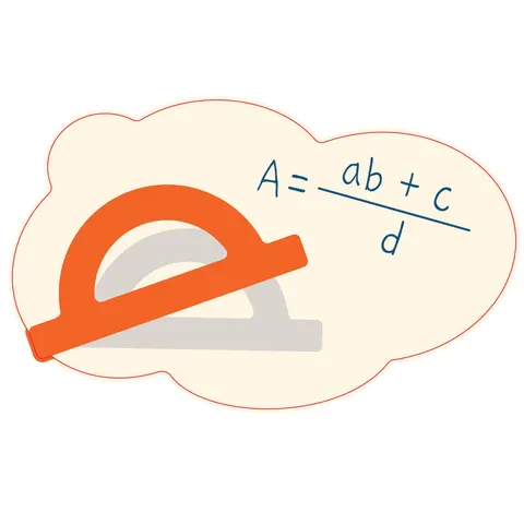 Autocolant STEM, Matematică și Informatică - Matematică, set D10, 80 cm, autocolant 4
