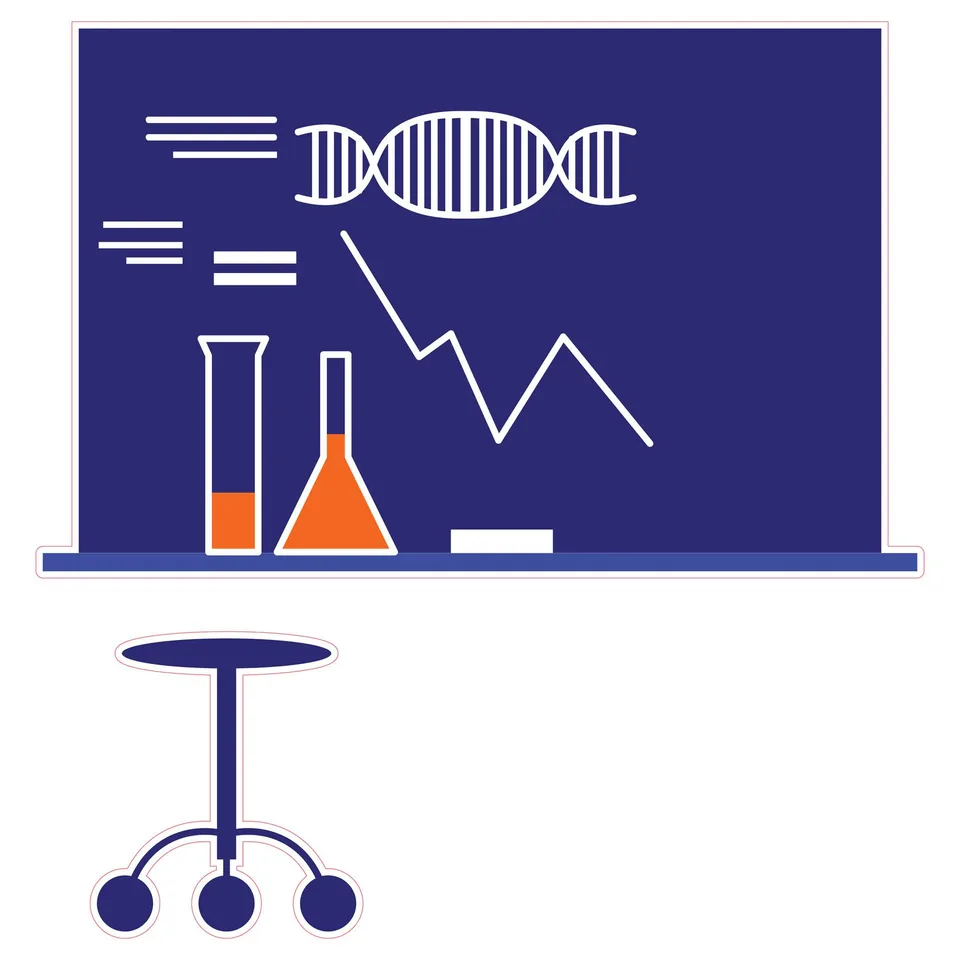 Sticker STEM, Stiințe Naturale - Biologie, Set F9, 80 cm, Sticker 4