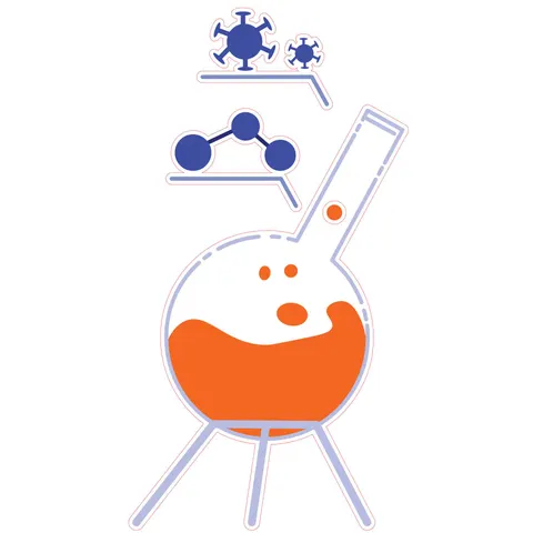 Sticker STEM, Științe ale naturii - Biologie, set F9, 80 cm, sticker 6